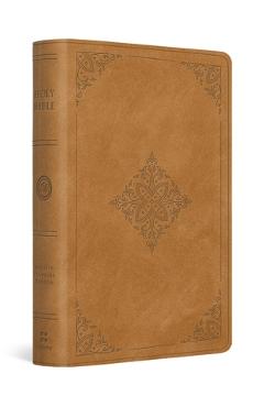 Coperta cărții 'ESV Large Print Bible (Trutone, Nubuck Caramel, Fleur-De-Lis Design) -'