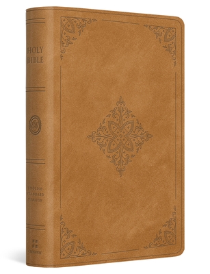 ESV Large Print Bible (Trutone, Nubuck Caramel, Fleur-De-Lis Design) -
