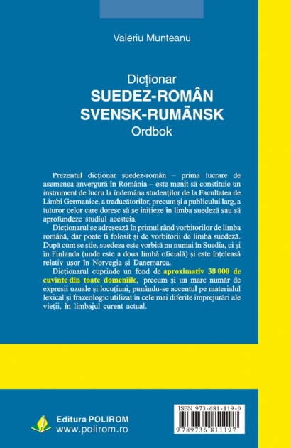 Dictionar suedez-roman - Valeria Munteanu