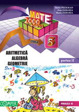 Coperta cărții 'Mate 2000+10/11 cls 5 partea II - Aritmetica algebra geometrie - Sorin Peligrad, Dan Zaharia'