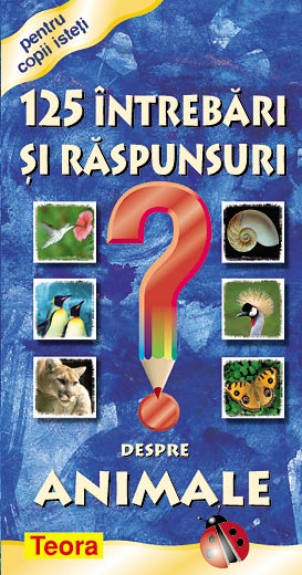 Coperta cărții '125 intrebari si raspunsuri despre animale 2'
