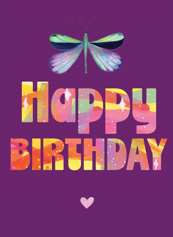 Felicitare: Happy birthday: Fluture