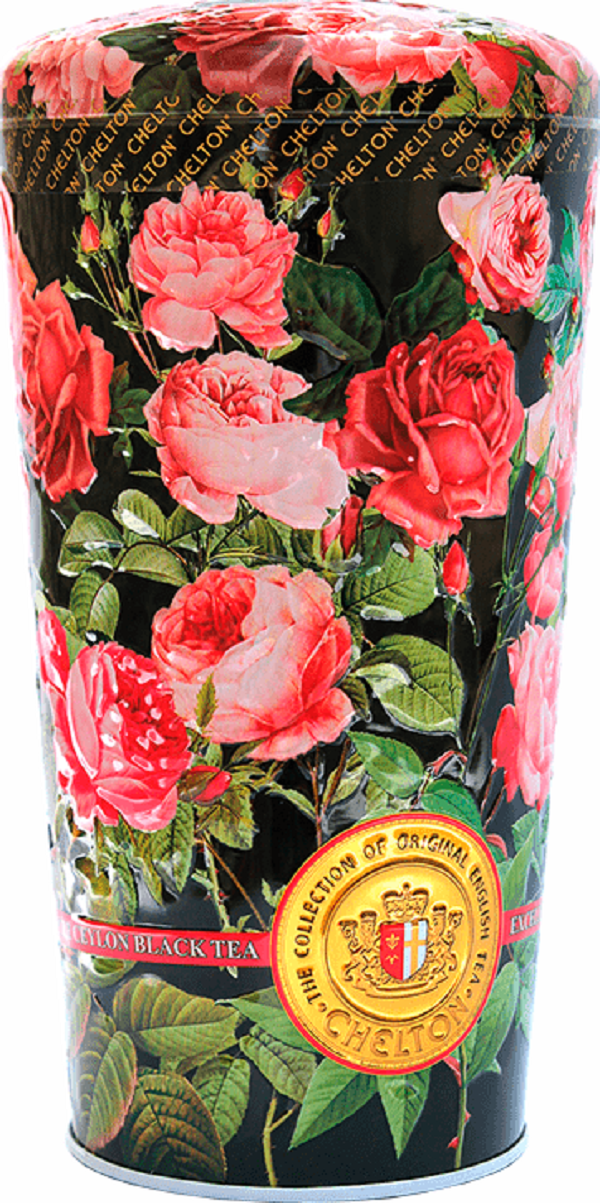 Ceai negru in vaza metalica cu trandafiri