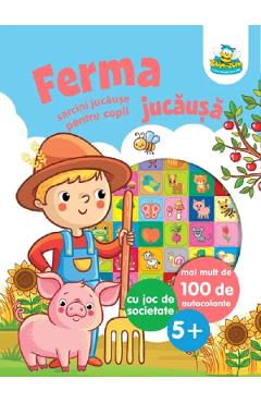 Poza produsului Ferma jucausa. Sarcini jucause pentru copii cu joc de societate. Mai mult de 100 de autocolante