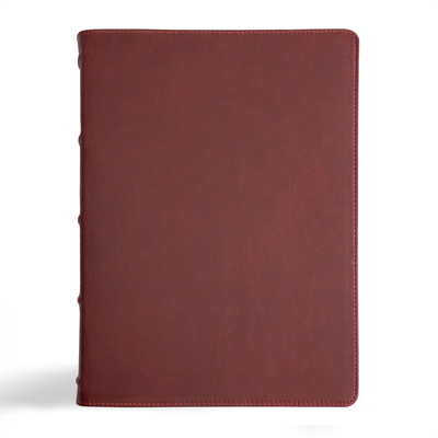 CSB Verse-By-Verse Reference Bible, Holman Handcrafted Collection, Marbled Burgundy Premium Calfskin - Csb Bibles By Holman
