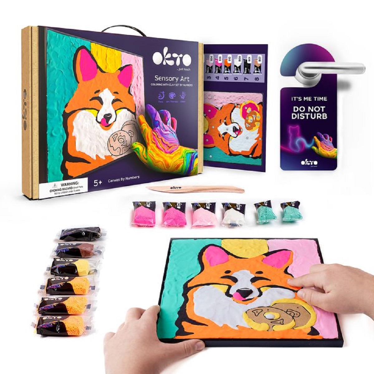 Set de colorat cu lut: Fox