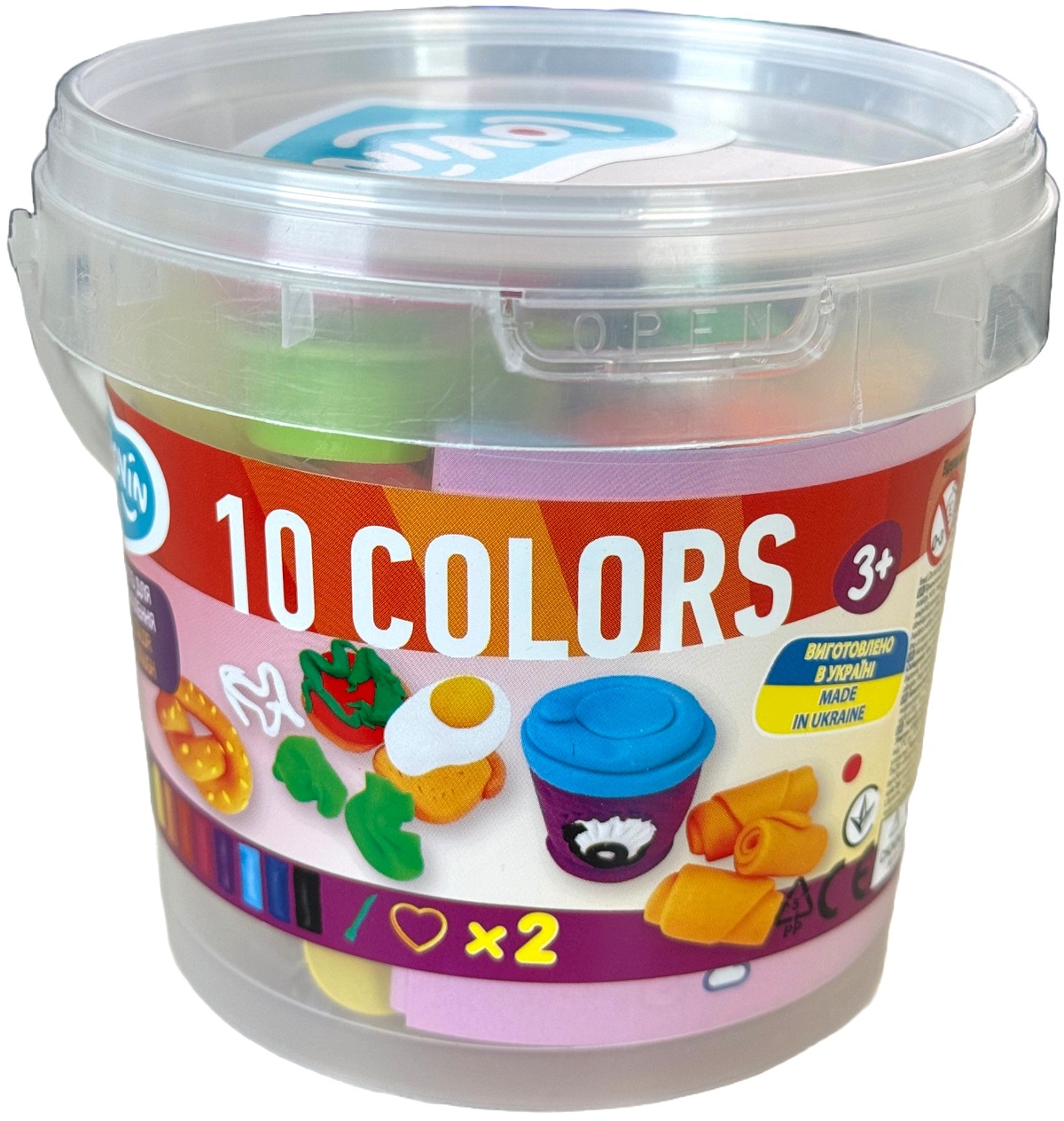 Set plastilina: Pentru fete. 10 culori