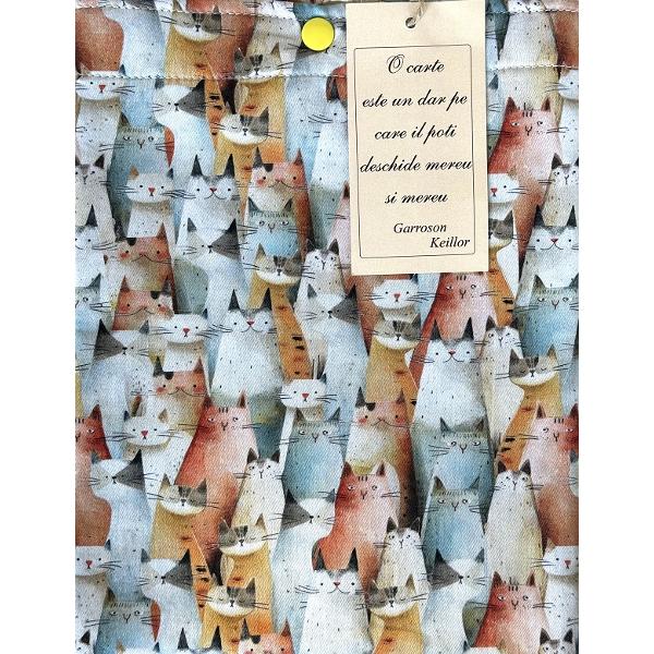 Husa pentru carte: Pisici gri si portocalii