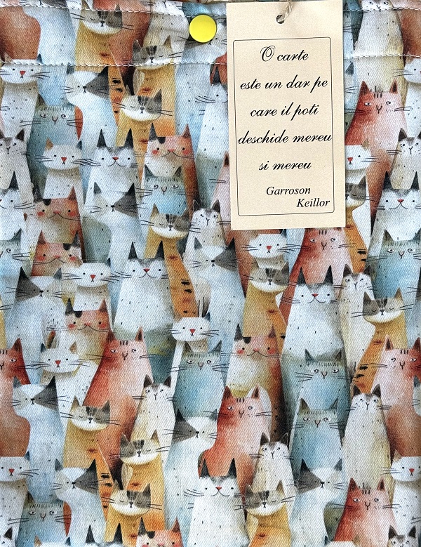 Husa pentru carte: Pisici gri si portocalii