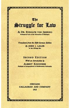 Coperta cărții 'The Struggle for Law [1915] - Rudolf Von Jhering'