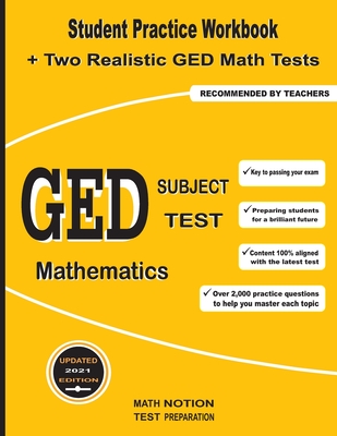 Coperta cărții 'GED Subject Test Mathematics: Student Practice Workbook + Two Realistic GED Math Tests - Michael Smith'