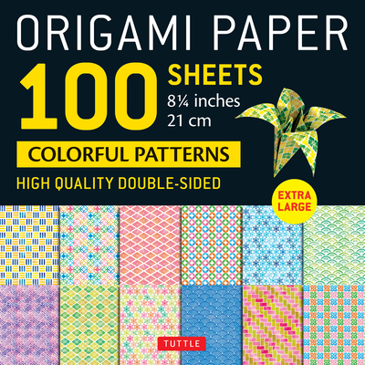 Origami Paper 100 Sheets Colorful Patterns 8 1/4 (21 CM): Extra Large Double-Sided Origami Sheets Printed with 12 Different Color Combinations (Instru - Tuttle Studio