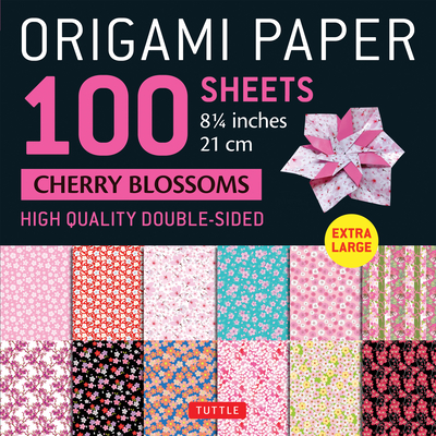 Origami Paper 100 Sheets Cherry Blossoms 8 1/4 (21 CM): Extra Large Double-Sided Origami Sheets Printed with 12 Different Color Combinations (Instruct - Tuttle Studio