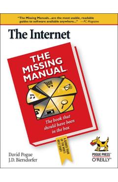 Coperta cărții 'The Internet: The Missing Manual - J. D. Biersdorfer'