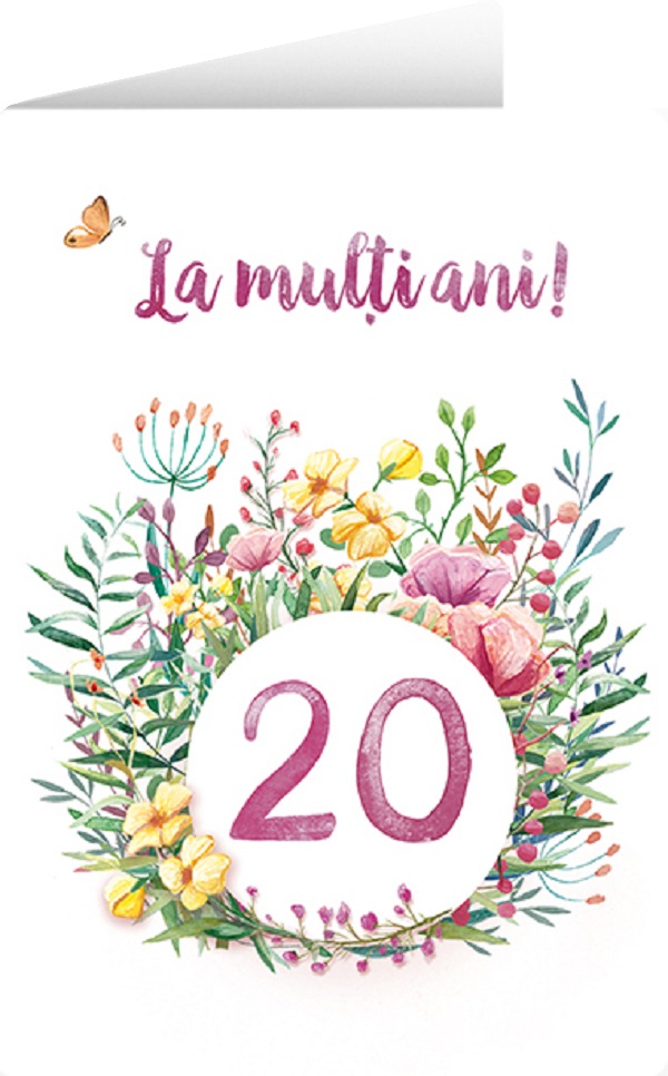 Felicitare: La multi ani! 20 de ani