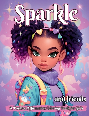 Coperta cărții 'Sparkle and Friends: A Positive Affirmation Coloring Book for Girls - Imani Q. Simone'
