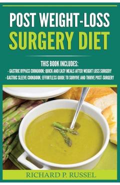 Coperta cărții 'Post Weight-Loss Surgery Diet: Gastric Bypass Cookbook, Gastric Sleeve Cookbook (Quick And Easy, Before & After,'