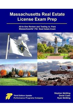 Poza produsului Massachusetts Real Estate License Exam Prep: All-in-One Testing and Testing to Pass Massachusetts' PSI Real Estate Exam - Stephen Mettling