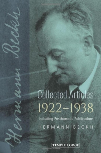 Collected Articles, 1922-1938: Including Posthumous Publications - Hermann Beckh