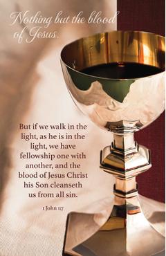 Poza produsului Communion Bulletin: Nothing But the Blood (Package of 100): 1 John 1:7 (Kjv) - Broadman Church Supplies Staff