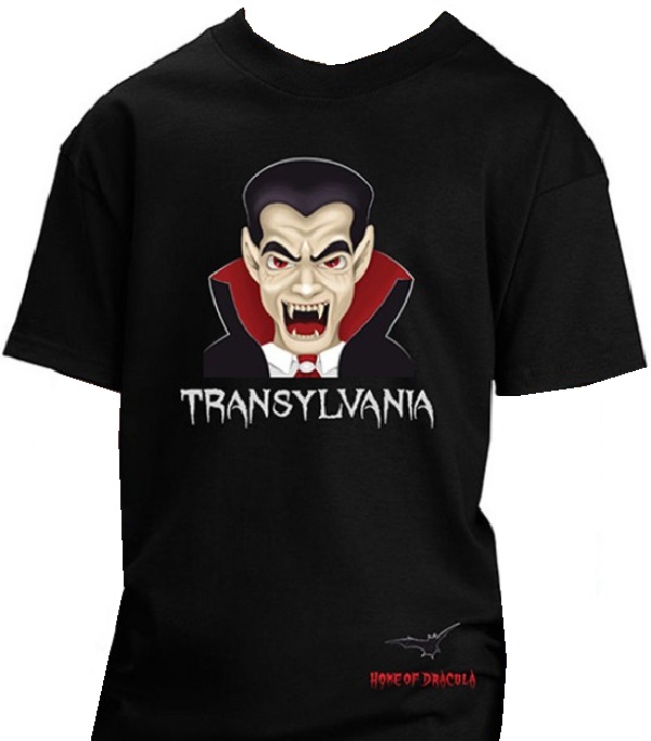 Tricou Transylvania: Dracula. Marimea 10-11 ani