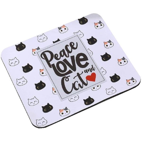 Mousepad: Peace, Love and Cat