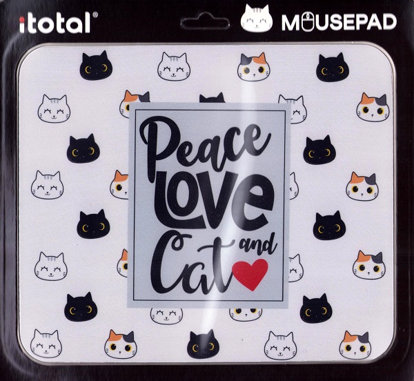 Mousepad: Peace, Love and Cat