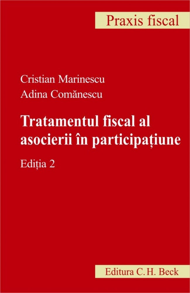 Coperta cărții 'Tratamentul fiscal al asocierii in participatiune ed. 2 - Cristian Marinescu'