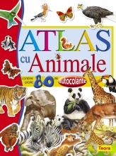 Atlas cu animale - Contine peste 80 de autocolante