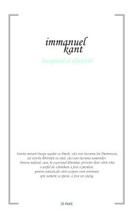 Inceputul si sfarsitul - Immanuel Kant