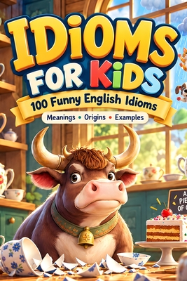 Coperta cărții 'Idioms for Kids: Discovering the Secret Meanings Behind Everyday Phrases - Lilas Kids'