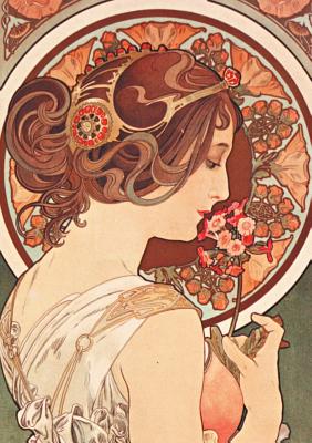 Carnet Ligné Affiche Mucha, La Primevère - Alphonse Mucha