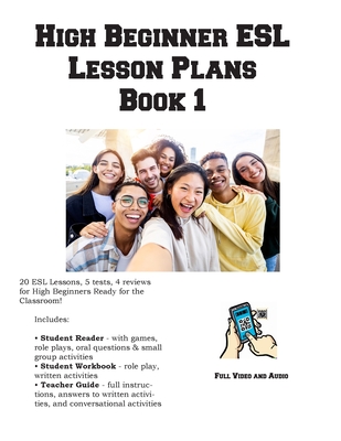 Coperta cărții 'High Beginner ESL Lesson Plans Book 1 - Learning English Curriculum'
