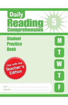 Coperta cărții 'Daily Reading Comprehension, Grade 5 Student Edition Workbook - Evan-moor Corporation'