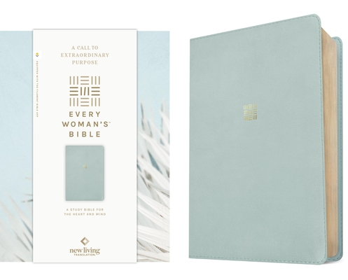 Coperta cărții 'NLT Every Woman's Bible (Leatherlike, Sky Blue, Red Letter, Filament Enabled) - Tyndale'