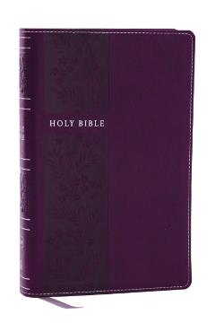 NKJV Personal Size Large Print Bible with 43,000 Cross References, Purple Leathersoft, Red Letter, Comfort Print (Thumb Indexed) - Thomas Nelson