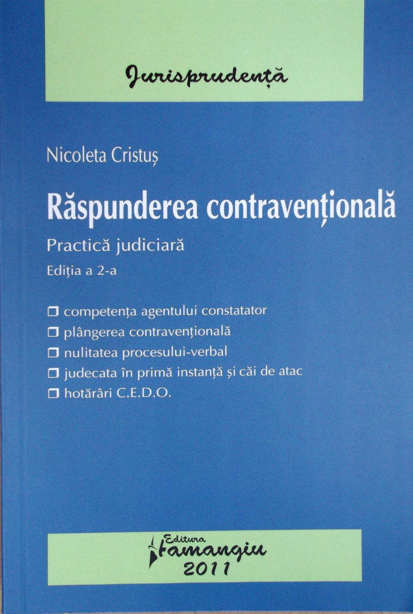 Raspunderea contraventionala ed. 2 - Nicoleta Cristus