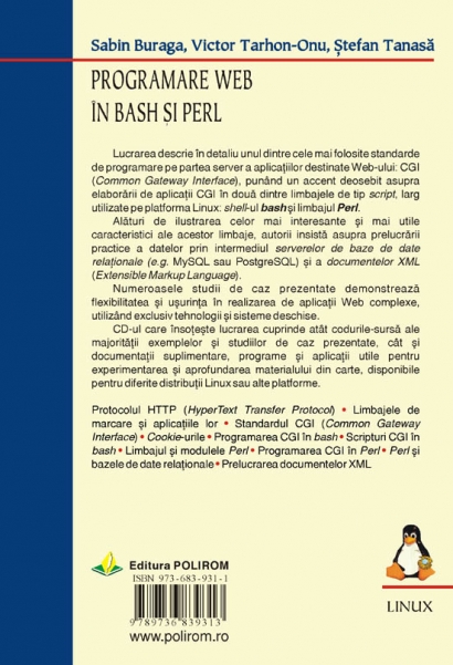  Programare web in Bash si Perl - Sabin Buraga, Victor Tarhon-Onu, Stefan Tanasa