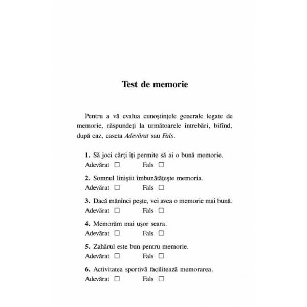  Teste si exercitii pentru dezvoltarea memoriei - Sandrine Coussinoux, Dominique Imbert