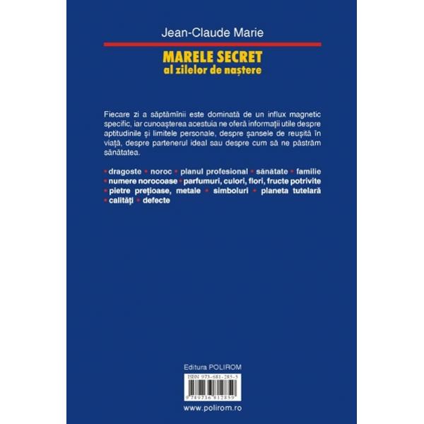  Marele secret al zilelor de nastere - Jean-Claude Marie