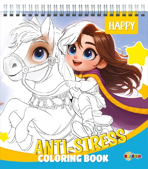 Anti-stress coloring book: Happy