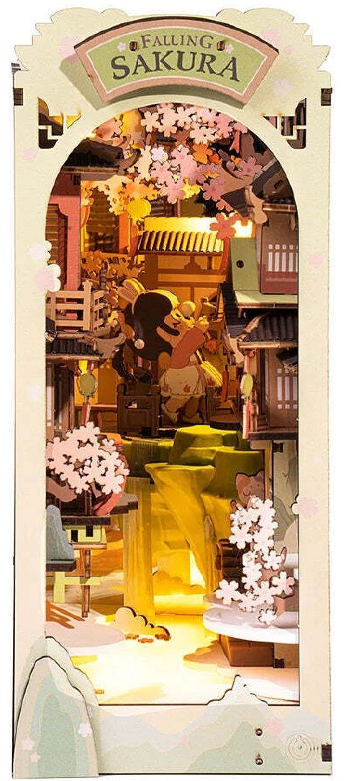 Puzzle 3D: Falling Sakura Book Nook
