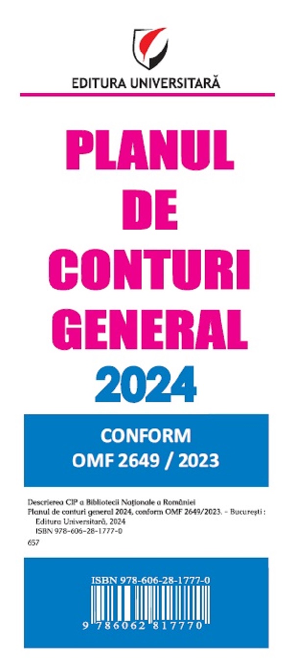 Planul de conturi general 2024, Conform OMF 2649 din 2023