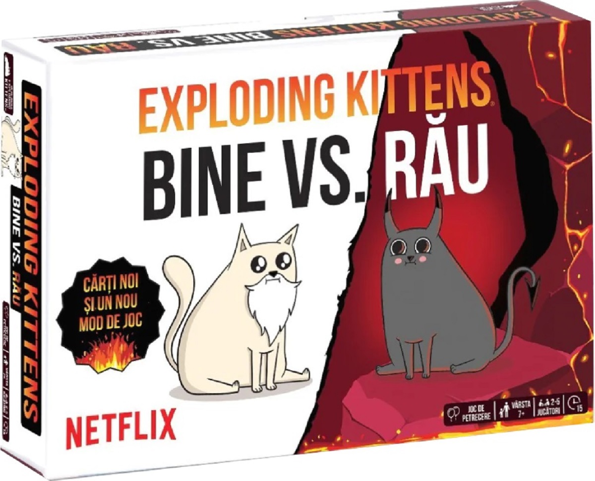 Joc de societate: Exploding Kittens. Bine vs. Rau