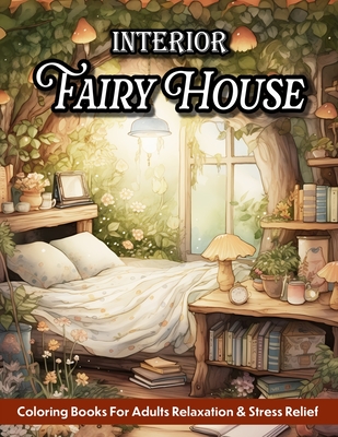 Fairy House Interior: Adult Coloring Book Home Interior Design With Magical Rooms And Fantasy Decorated Houses - Sandra Mangum