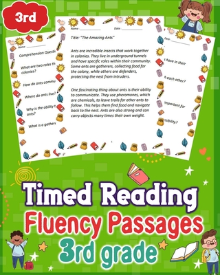 Timed Reading Fluency Passages 3rd Grade: Enhance 3rd-grade reading skills with timed fluency passages. Engaging practice for improved comprehension - Brockway Ebony N.