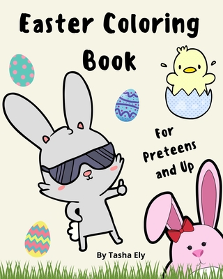Coperta cărții 'Easter Coloring Book: For Preteens and up - Tasha Ely'