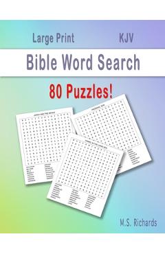 Coperta cărții 'Bible Word Search: 80 Word Search Puzzles! - M. S. Richards'