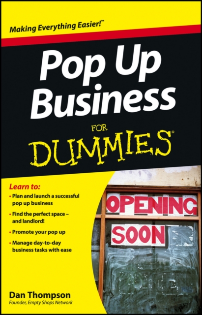Coperta cărții 'Pop-Up Business for Dummies - Dan Thompson'