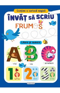 Coperta cărții 'Învăț să scriu frumos. Litere și numere'